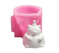 Moules à bougies en silicone en forme d ' ours 3D pour argile à | Fabrication de savon de bougie faite à la main, moules en Silicone d ' argile de béton pour la décoration de gypse,