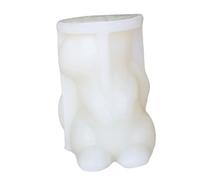 Moules à bougies en Silicone en forme de lièvre plissant, sans danger pour les aliments, résistant à la, polyvalent, en résine époxy, pour la fabrication de savon et de bougies
