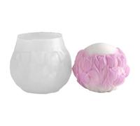 Moules à bougies en Silicone en forme de sphère en relief, moule de cuisson pour la fabrication de résine époxy, bougie, savon, chocolat, décoration de la maison, moule à chocolat en fleur en Silicone