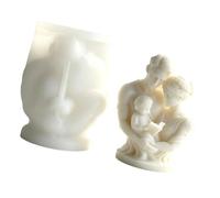 Moules à bougies en silicone en forme de statue de famille, de qualité alimentaire, résistants à la température, pour la fabrication de bougies, de savon, de cadeaux de vacances, figurine humaine