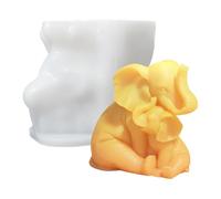Moules à bougies en silicone en résine époxy, figurine d ' éléphant et bébé, pour la fabrication de bougies, de savon, décoration de la maison, décoration de la maison faite à la main