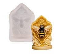 Moules à bougies en silicone - Fleur d'abeille - Moule à cire pour la fabrication de bougies, pour projets d'artisanat de savon, printemps, anniversaire, vacances, cadeaux pour adultes, enfants