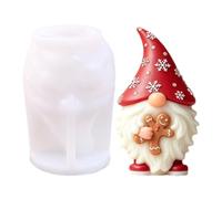 Moules à Bougies en Silicone Forme d'Art en Silicone Réutilisable au | Moule à Bougie Père Noël 3D Pour Passionnés Débutants Maman Femmes Table De Chevet Étude Dortoir Table De Re