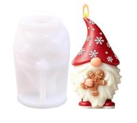 Moules à Bougies en Silicone Forme d'Art en Silicone Réutilisable au | Moule Noël Père Noël Fabrication de Bougies Pour Passionnés Débutants Maman Femmes Table De Chevet Étude Dor