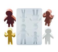 Moules À Bougies En Silicone,Kit De Quatre Moules À Plâtre Familiaux - en Silicone pour Artisanat Décoratif Résine Plâtre Ornement Créatif | Projets Créatifs Résine Décoration Maison