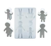 Moules À Bougies En Silicone | Kit De Quatre Moules À Plâtre Familiaux | En Silicone Réutilisables Pour Créations Ciment Résine Décoration | Projets De Fabrication De Bougies