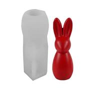 Moules à bougies en silicone - Motif lapin - 11,6 x 4,3 cm - Outil de moulage réutilisable - Pour résine, savon, chocolat, plâtre, décorations de gâteaux