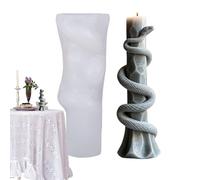 Moules à bougies en silicone | Moule à bougie cylindrique en forme de serpent | Forme flexible durable pour la fabrication de bougies et l'artisanat créatif en résine à la maison
