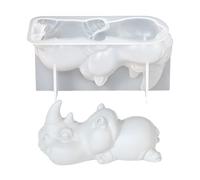 Moules à bougies en silicone - Moules mignons en silicone pour la fabrication de bougies - Moules en forme d'animal mignons réutilisables en époxy pour travaux manuels pour la fabrication de