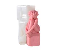 Moules à bougies en Silicone pour-fille avec une tresse rose