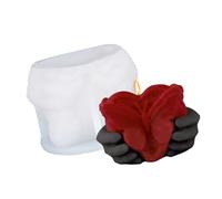 Moules à bougies en silicone pour résine époxy, B | Moules en Silicone en forme de cœur dans la main, pour résine époxy, bougies faites à la main, fabrication de