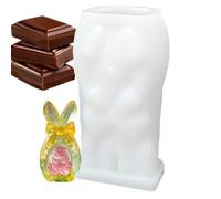 Moules à Bougies en Silicone Souple - Forme de Qualité Alimentaire à Démoulage Facile,Moule À Bougie Lapin De Pâques | pour Plâtre, DIY, Résine, Artisanat, Arts et Création