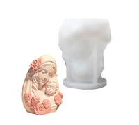 Moules à bougies en Silicone, Statue mère et bébé, pour savon, décoration en gypse, Fondant, moules en Silicone pour la fabrication de bonbons chocolat