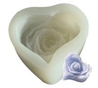 Moules à Bougies - Figurines Cœur en Silicone | Moule À Bougie Parfumée Et Savon | Pour Plâtre, Fondant, Argile, Salon, Chambre, Fête, Saint-Valentin, Nouvel An