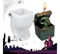 Moules à Bougies Halloween | Moules à Bougie Parfumée en Silicone - Effrayants à Libération Facile pour Résine Époxy et Artisanat