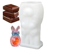 Moules à Bougies | Modèle Non Collant À Démoulage Facile | Moule À Bougie En Forme De Lapin De Pâques,Pour Cuisine Maison Moulage Au Plâtre Résine DIY Artisanat Et Arts