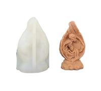 Moules à Bougies Moule en Silicone for bougie d'œuf en Relief de fleur 3D, 2 pièces, moule en résine d'œuf de fleur de Rose, moule en gypse de pivoine Pour La Fabrication De Bougies(White03)