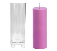 Moules à bougies - Moules à bougies cylindriques en silicone résistant à la chaleur, moules à bougies en polycarbonate durable pour travaux manuels, bougies de table et projets de bougies faits à la