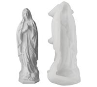 Moules à Bougies, Moules à Savon Silicone Décor Religieux Statue Marie, Outils de Loisirs Créatifs Réutilisables pour Plâtre, Résine, Chocolat, Pâtisserie, Décoration de Noël et Fêtes