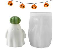 Moules à bougies, moules en ciment d'Halloween, décoration d'intérieur, en forme de citrouille, fantôme, plâtre de cire pour la fabrication de bougies, les travaux manuels, les enseignants, les