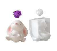 Moules à Bougies Outil Lapin 3D Réutilisable Anti-Adhésif