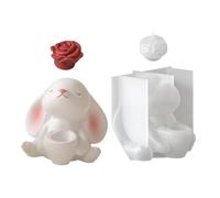 Moules à Bougies Outil Lapin 3D Réutilisable Anti-Adhésif