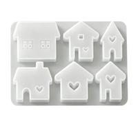 Moules à bougies réutilisables à 6 cavités | Moules flexibles en silicone pour résine époxy, argile, décoration d'intérieur, projets artistiques, loisirs créatifs, fête