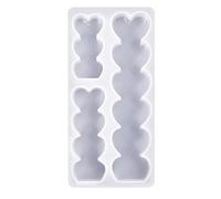 Moules à bougies ronds/ondulés/cœur, pour la fabrication de savon, de chocolat, de saint-valentin, moules longs 3 en 1, résistants à la température