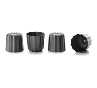 Moules à cannelés - IBILI - Lot de 4 - Acier antiadhérent - Diamètre 6 cm - Démoulage facile