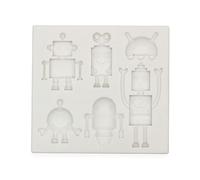 Moules à chocolat à 6 cavités en forme de robots en silicone pour décoration de gâteaux