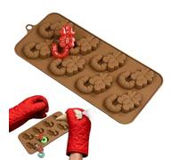 Moules à chocolat de Noël - 8 cavités réutilisables en silicone en forme de canne, pour la fabrication de bonbons, fondants, desserts, savons, moulages en résine, cadeaux de fête, hiver, et
