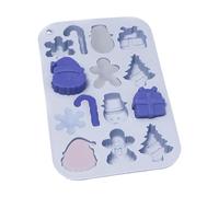 Moules à chocolat de Noël - de cuisson avec 14 cavités et revêtement antiadhésif - Moules de cuisson en silicone - Moules de Noël - Pour la pâtisserie les jours fériés, les travaux manuels, les