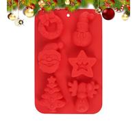 Moules à chocolat de Noël - Moule à démoulage facile - Non adhésif - En silicone - Figurines de Noël - Pour gâteaux, savon, bonbons, biscuits, artisanat alimentaire, fondant et jours fériés