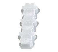 Moules à chocolat de Noël - Moules à bougies en silicone à 3 cavités, fournitures d'artisanat pour chocolat, biscuits, bonbons, argile, savon, plâtre, époxy, cadeaux de fête, décorations de Noël