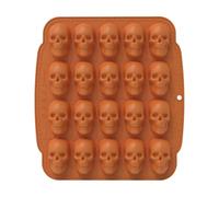 Moules à chocolat d'Halloween - Moule à squelette de bonbons 3D réutilisable | Outil en silicone antiadhésif facile à détacher pour gelées de vacances, oursons en gomme, forme de tête de mort,
