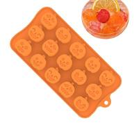 Moules à chocolat d'Halloween | Moules en silicone pour la pâtisserie | Moules à 15 cavités qui passent au micro-ondes et au four à micro-ondes pour gelée, mini savon, friandises, pâtisserie