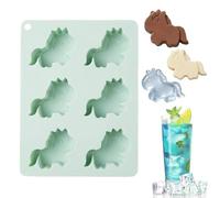 Moules à chocolat en forme de cheval,6 Cavités pour Cires à Fondre et Plâtre à Modeler - Moule Silicone Cheval,pour Fêtes, Confiserie, Savon, Pâtisserie, Gâteaux, DIY, Gelée, Gomme