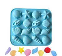 Moules à chocolat en forme de coquillages 16 cavités sur le thème de la | Moule en silicone pour maison, bar, café, boulangerie, pique-nique, chocolat, gelée, biscuit, mini dessert