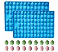Moules à chocolat en forme d'œufs de Pâques, moules en silicone à 72 cavités pour la fabrication de bonbons, mini moules à gommes pour la cuisson de cookies, chocolats en gelée et friandises pour
