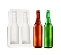 Moules à chocolat en silicone, 2 Cavities Beer Bottle Silicone Mold, for Sugarcraft Cake Decoration, Chocolate, Candy, Polymer Clay, Soap, Jelly