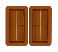 Moules à chocolat en silicone - 2 pièces - Démoulage facile - Moule profond pour barres de chocolat, pour la pâtisserie, la fabrication de bonbons, pour les friandises de vacances et la maison