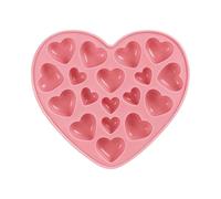 Moules à chocolat en silicone de qualité alimentaire 17,1 x 15,1 x 1,1 cm 18 cavités en forme de cœur pour sucre, fondant, gomme, glaçage, dessert, cuisine