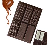 Moules à chocolat en silicone, moules à bonbons au chocolat, moules pour barres de céréales nutritionnelles | Moules antiadhésifs pour bonbons à 6 cavités, moule à beurre et pudding pour gâteau