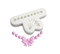 Moules à chocolat en silicone pour fondant, nœud, collier de perles, outil de cuisson domestique, moule à bonbons, formes