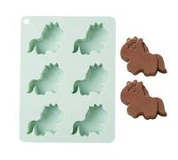 Moules à Chocolat Forme Cheval - Moule 6 Empreintes pour Plâtre | Moule à glaçons en forme de cheval - pour glaçons, savons, bonbons, fêtes, pâtisserie, DIY, gelées et bonbons