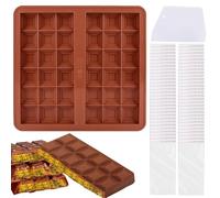 Moules à Chocolat | Fournitures de Pâtisserie en Silicone | Moules À Desserts,pour la Confection de Barres de Chocolat et Bonbons Fourrés, Desserts, Snacks et Gourmandises de Vacances et Noël