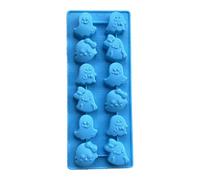 Moules à chocolat - Moules en silicone pour Halloween - Moule amusant en forme de tête de mort en silicone - Moules à chocolat d'Halloween - Moule à chocolat aux fruits fantômes - Moule à gâteau