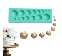 Moules à chocolat ronds, moule à boule en silicone, 2 moules à fondant perle 3D | Outil de cuisson réutilisable, fournitures de bonbons, décorations de gâteau à bulles
