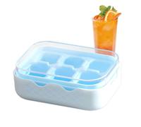 Moules à cocktail, plateau de congélateur pour aliments pour bébés - Plateaux à glace fabricant de cube avec couvercle et 6 grilles,Congélateur de support de libération facile pour boissons c