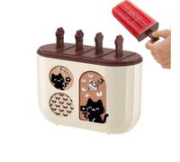 Moules à crème glacée - 4 cavités mignonnes à démouler facilement | Machine à pop congélateur - Pour maison, boulangerie, pique-nique, réunions de , fêtes d' , fêtes d'été